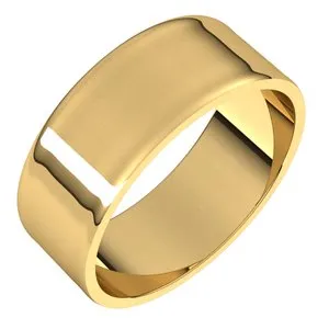10K Yellow 7 mm Flat Ultra-Light Band Size 10