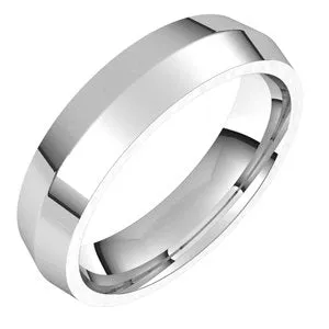 14K White 5 mm Knife Edge Comfort Fit Band Size 11