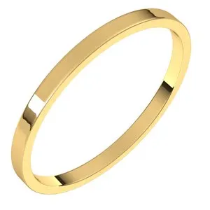 14K Yellow 1.5 mm Flat Ultra-Light Band Size 12