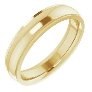 14K Yellow 4 mm Comfort Fit Edge Band Size 5.5