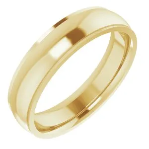 14K Yellow 5 mm Comfort Fit Edge Band Size 8.5
