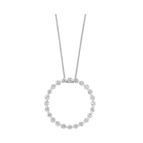 14KT White Gold & Diamond Classic Book Single Prong Neckwear Pendant  - 1 ctw
