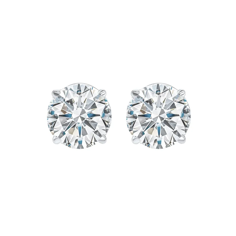 14KT White Gold & Diamond Fashion Earrings -1 ctw