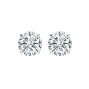 14KT White Gold & Diamond Fashion Earrings -1 ctw