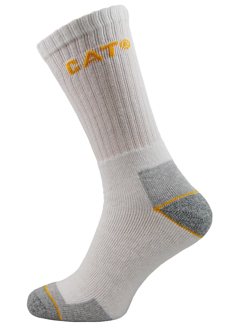 3 Pairs Caterpillar Real Work Socks White