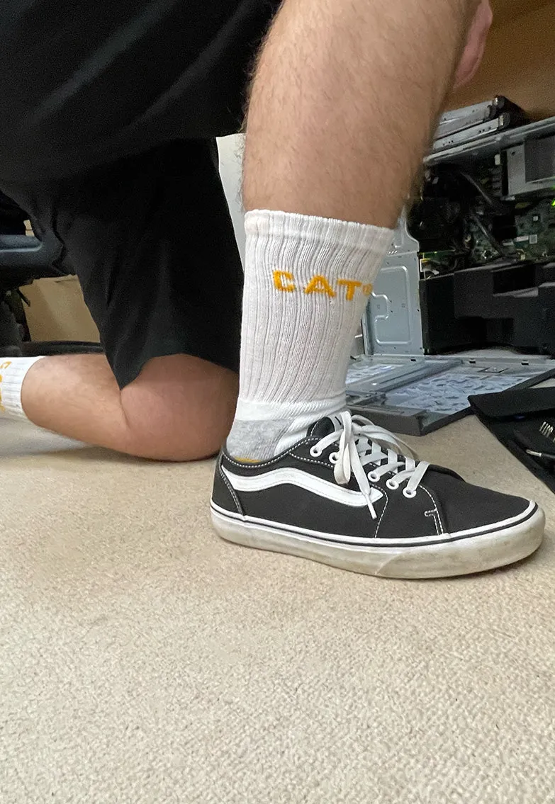 3 Pairs Caterpillar Real Work Socks White