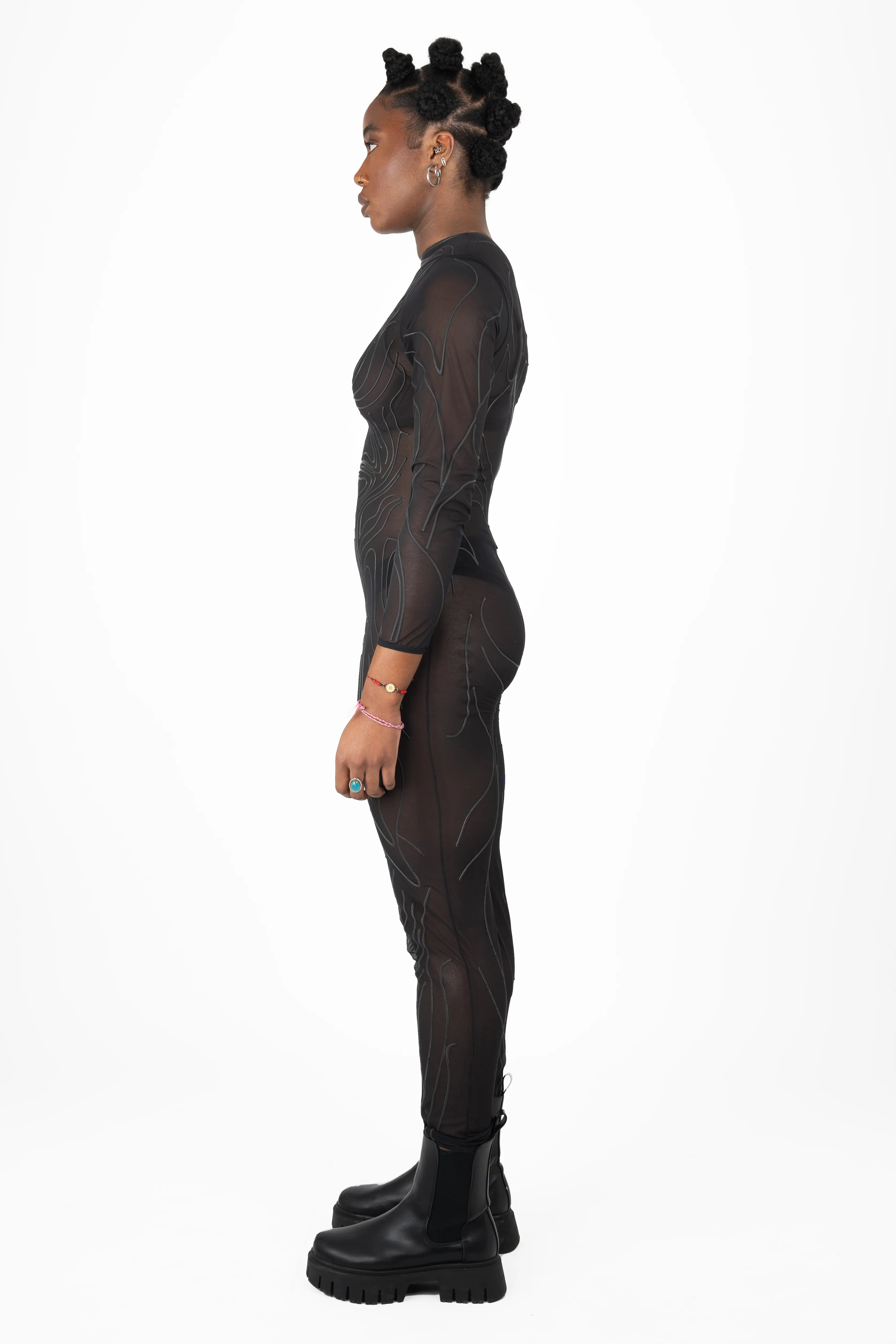 3D Latex Catsuit - Black