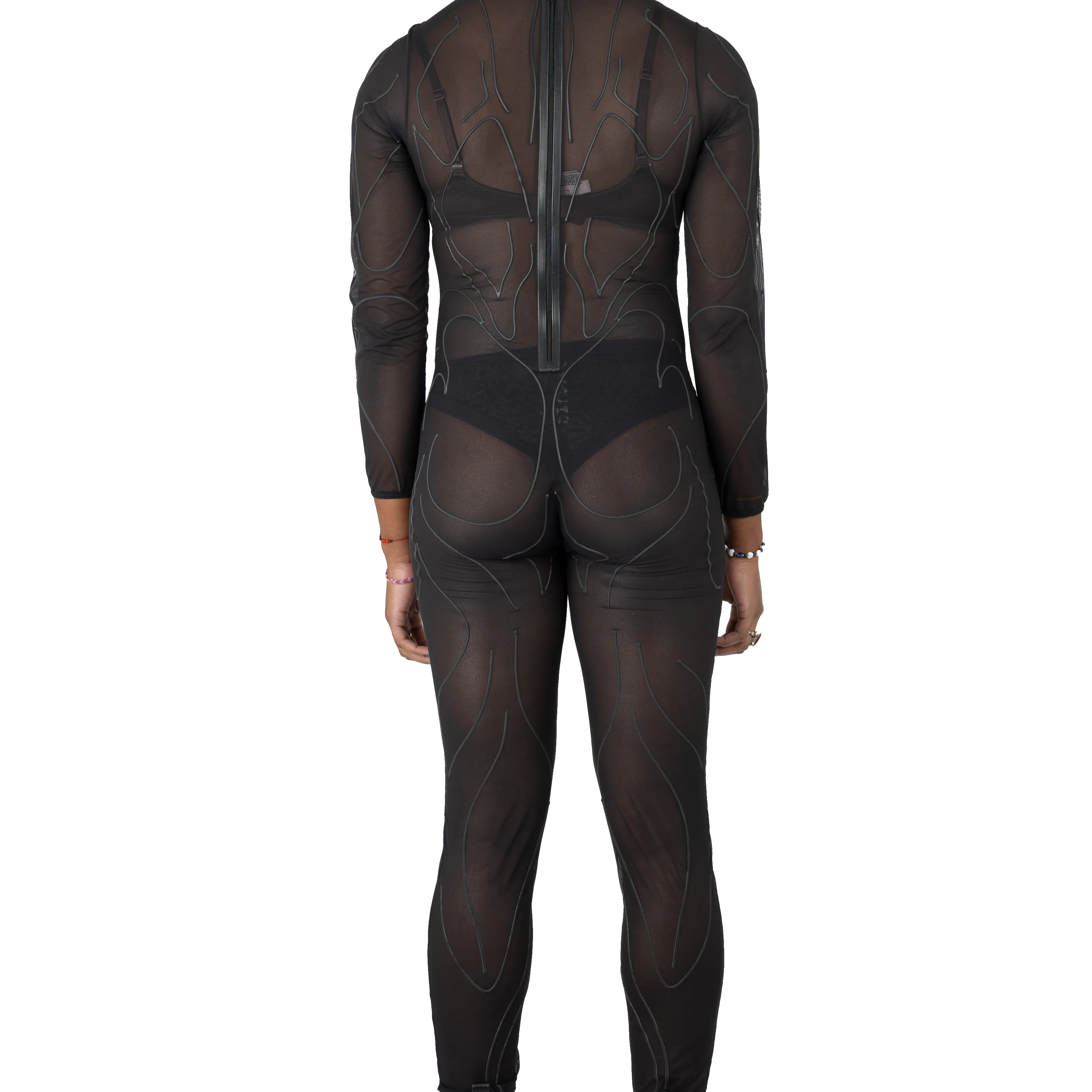 3D Latex Catsuit - Black