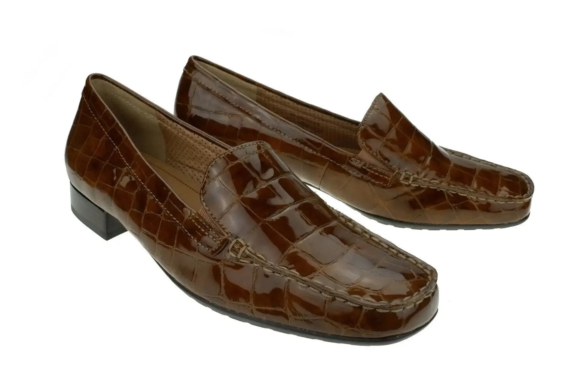 '96.324.34' women's pump - Patent caramel brown