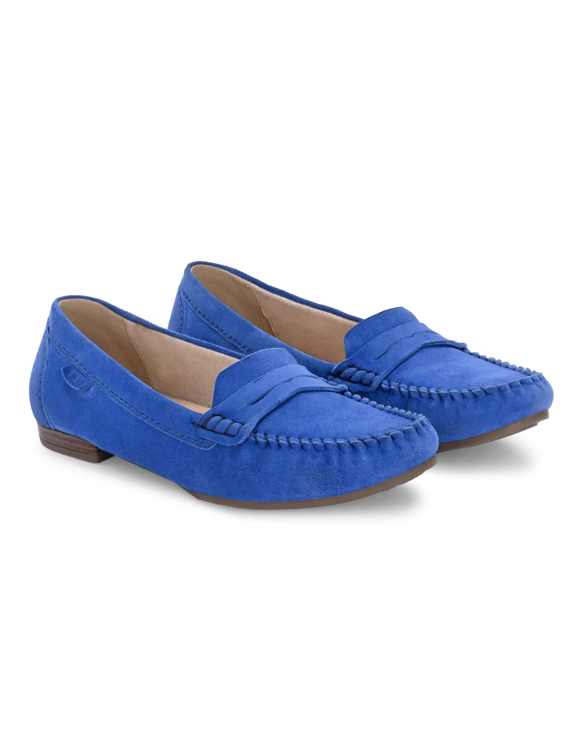 Bella Vita Sky Blue Leather Moccasin