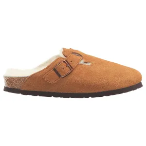 Birkenstock Boston Shearling Suede Unisex Slip On Sandals - UK 5.5 - US 8 Women / 6 Men - EU 39