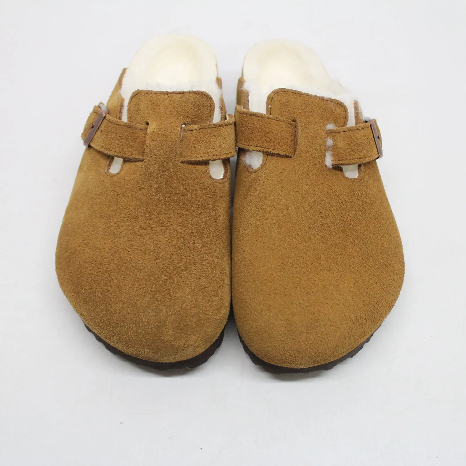 Birkenstock Boston Shearling Suede Unisex Slip On Sandals - UK 5.5 - US 8 Women / 6 Men - EU 39
