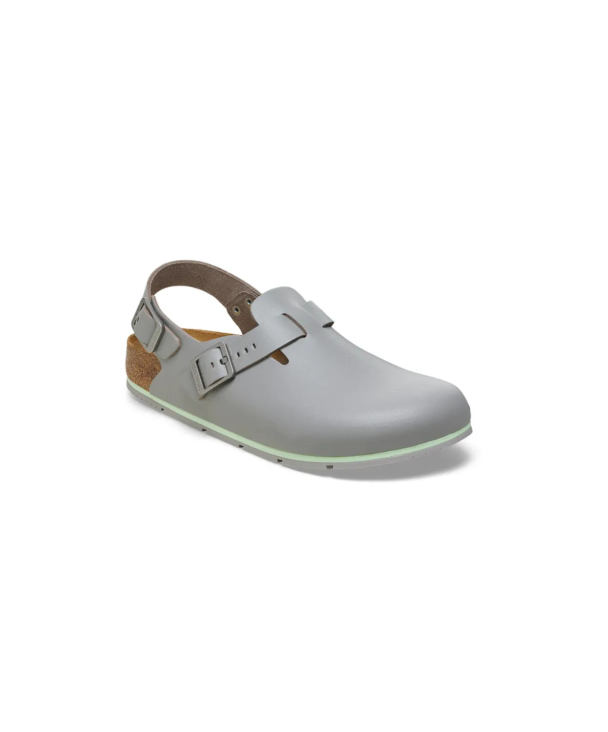 Birkenstock Tokio Pro PU Coated/Leather Grey Clogs
