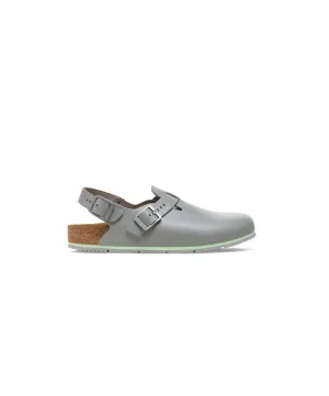 Birkenstock Tokio Pro PU Coated/Leather Grey Clogs