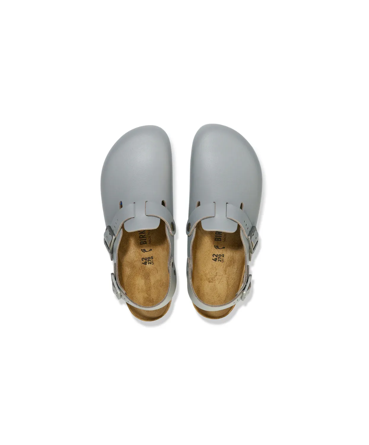 Birkenstock Tokio Pro PU Coated/Leather Grey Clogs