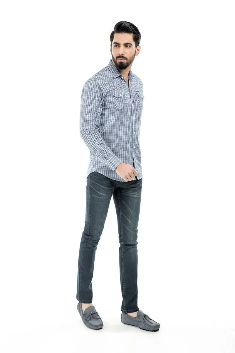 Blue Casual Shirt FS Regular Fit