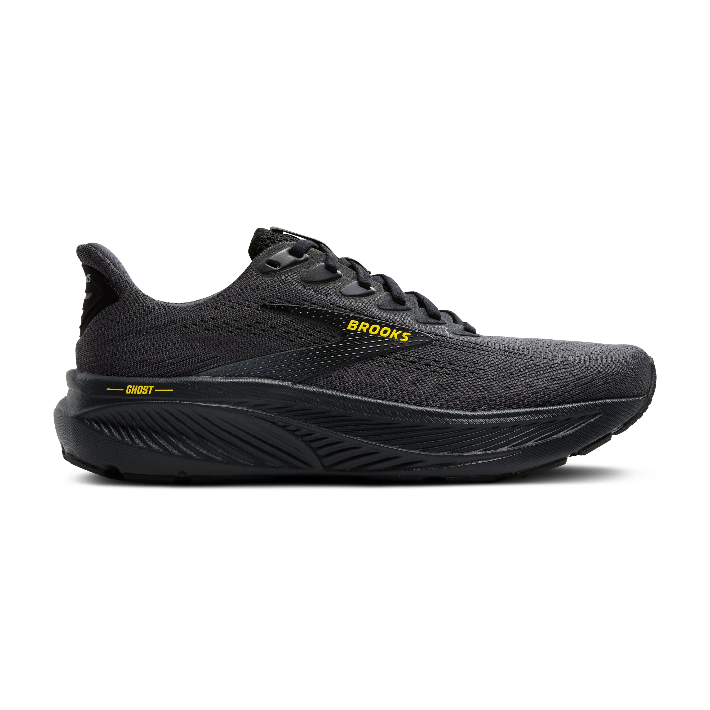 Brooks | Ghost 17 | Men's | Ebony/Black/Yellow