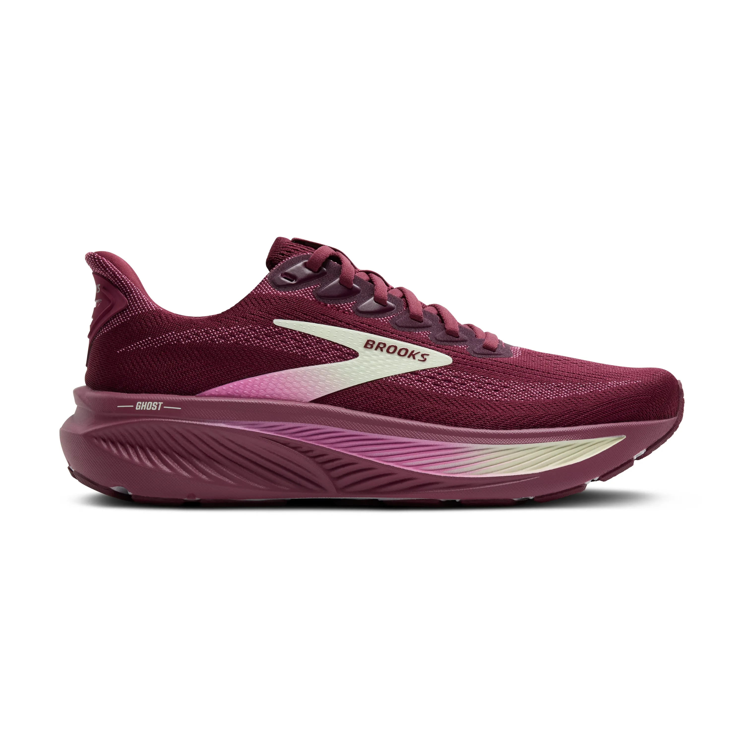 Brooks | Ghost 17 | Women's | Burgundy/Pink/Green