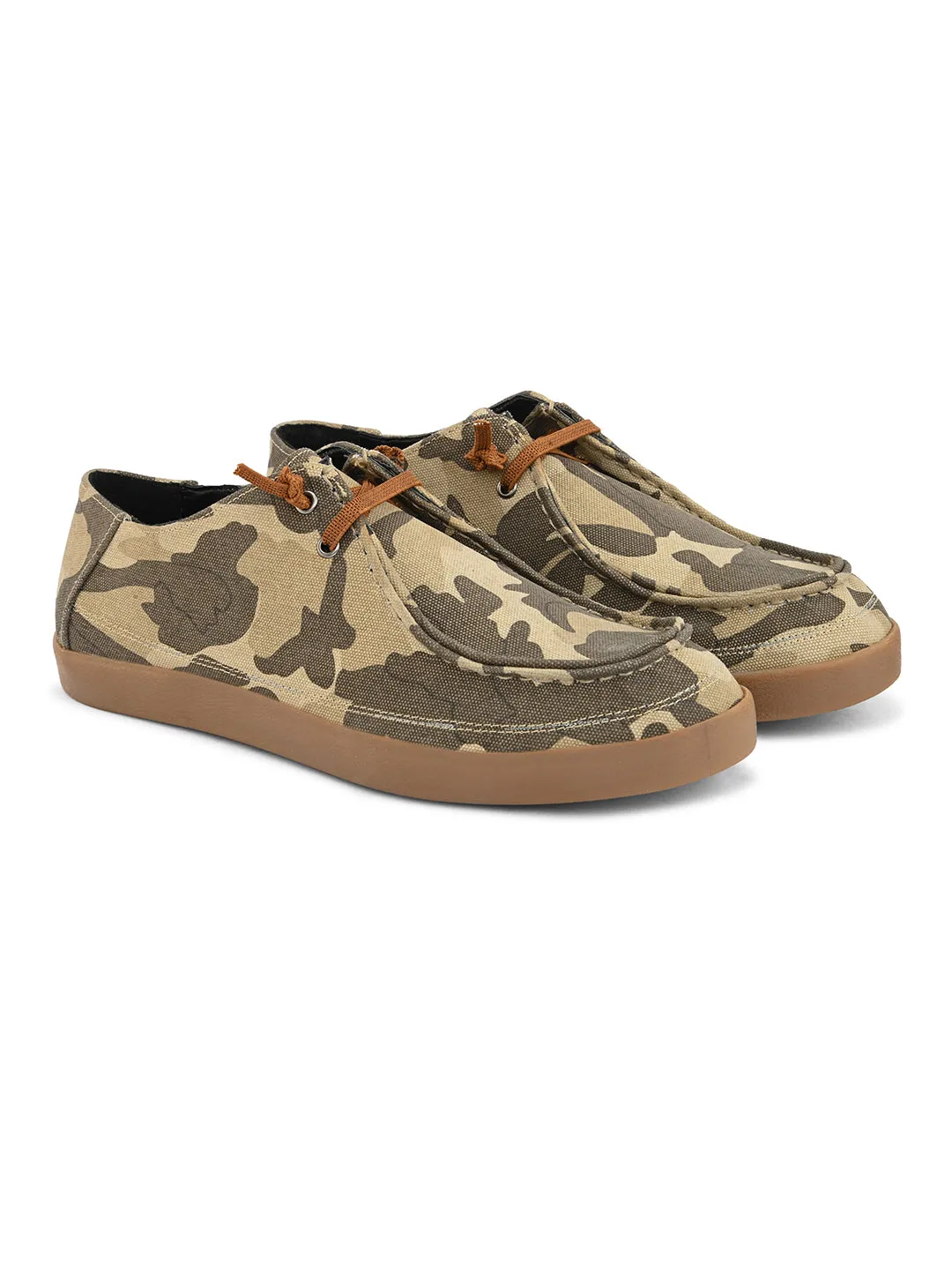 CARLO ROMANO BY WASAN ARMY LOOK MOCCASIN SHOE FOR MEN