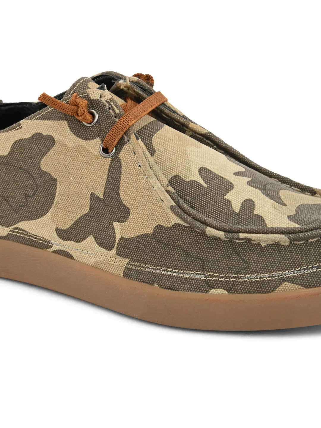 CARLO ROMANO BY WASAN ARMY LOOK MOCCASIN SHOE FOR MEN