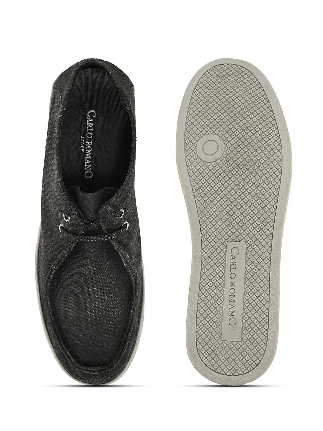 CARLO ROMANO BY WASAN BLACK COLOUR MOCCASIN SHOE FOR MEN
