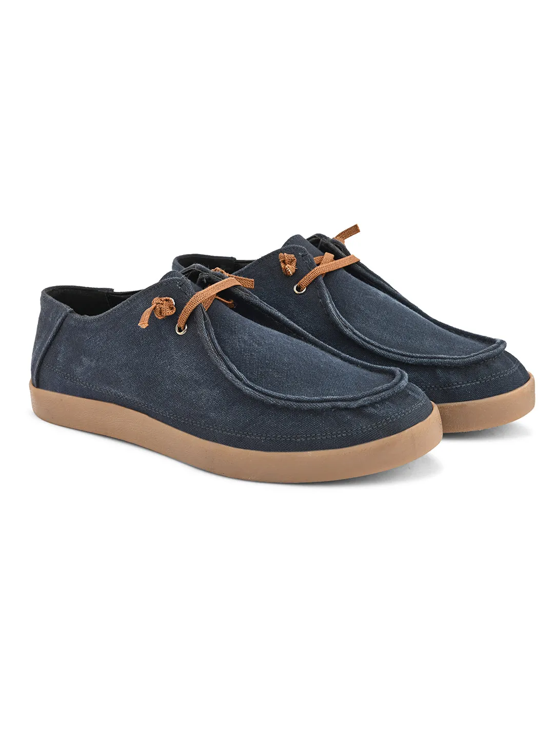 CARLO ROMANO BY WASAN DENIM BLUE MOCCASIN SHOE FOR MEN