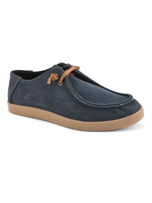 CARLO ROMANO BY WASAN DENIM BLUE MOCCASIN SHOE FOR MEN