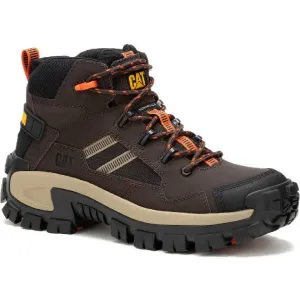 Cat Men's Invader Mid Vent Composite Toe Slip Resistant Work Boot -Coffee- P91663