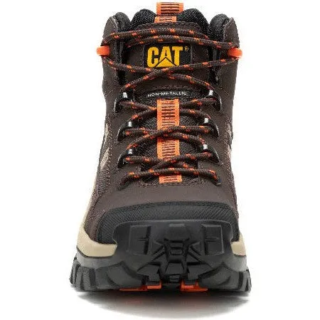 Cat Men's Invader Mid Vent Composite Toe Slip Resistant Work Boot -Coffee- P91663