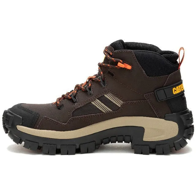 Cat Men's Invader Mid Vent Composite Toe Slip Resistant Work Boot -Coffee- P91663