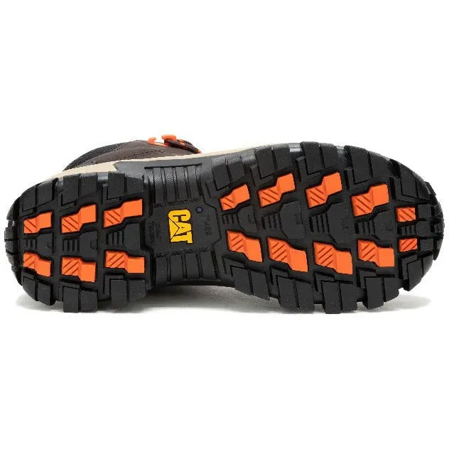 Cat Men's Invader Mid Vent Composite Toe Slip Resistant Work Boot -Coffee- P91663