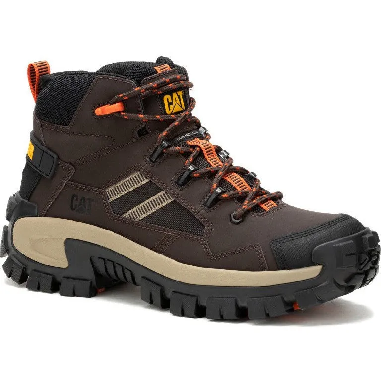 Cat Men's Invader Mid Vent Composite Toe Slip Resistant Work Boot -Coffee- P91663