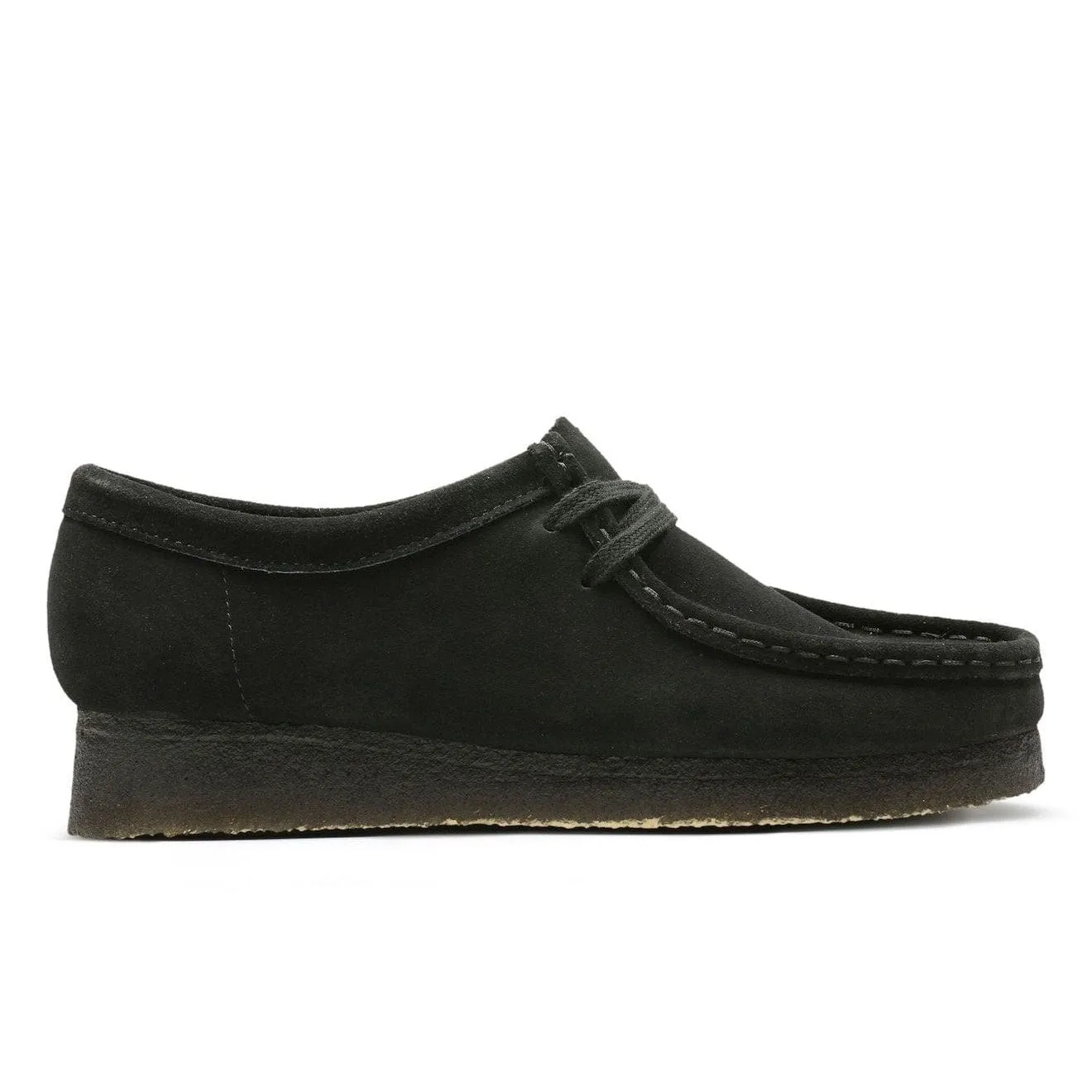 Clarks Originals Womens Wallabee Shoes Black Suede