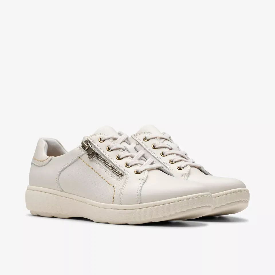 Clarks Women's Caroline Janna White Leather 26181568