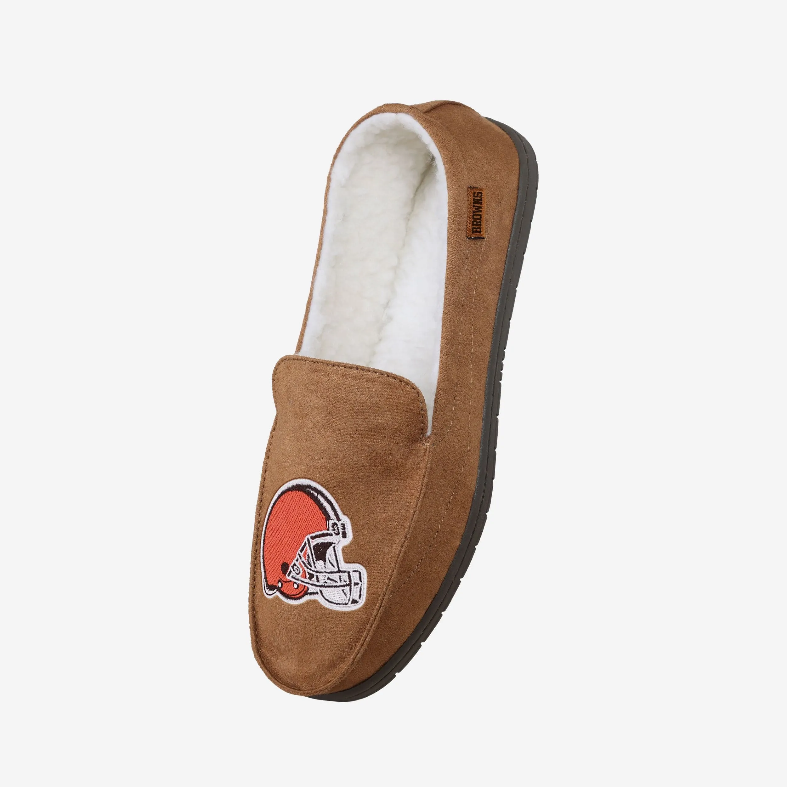 Cleveland Browns Beige Moccasin Slipper