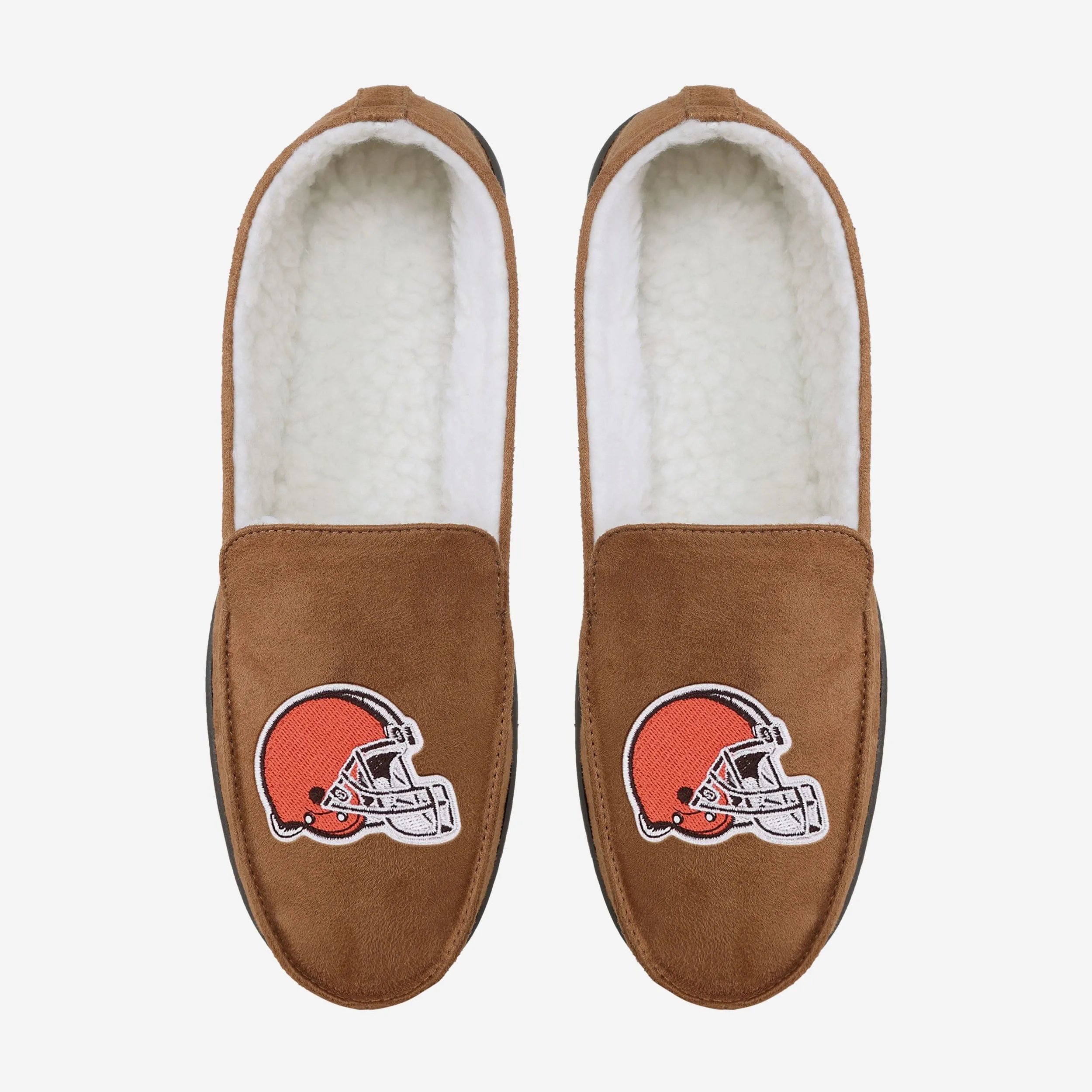 Cleveland Browns Beige Moccasin Slipper