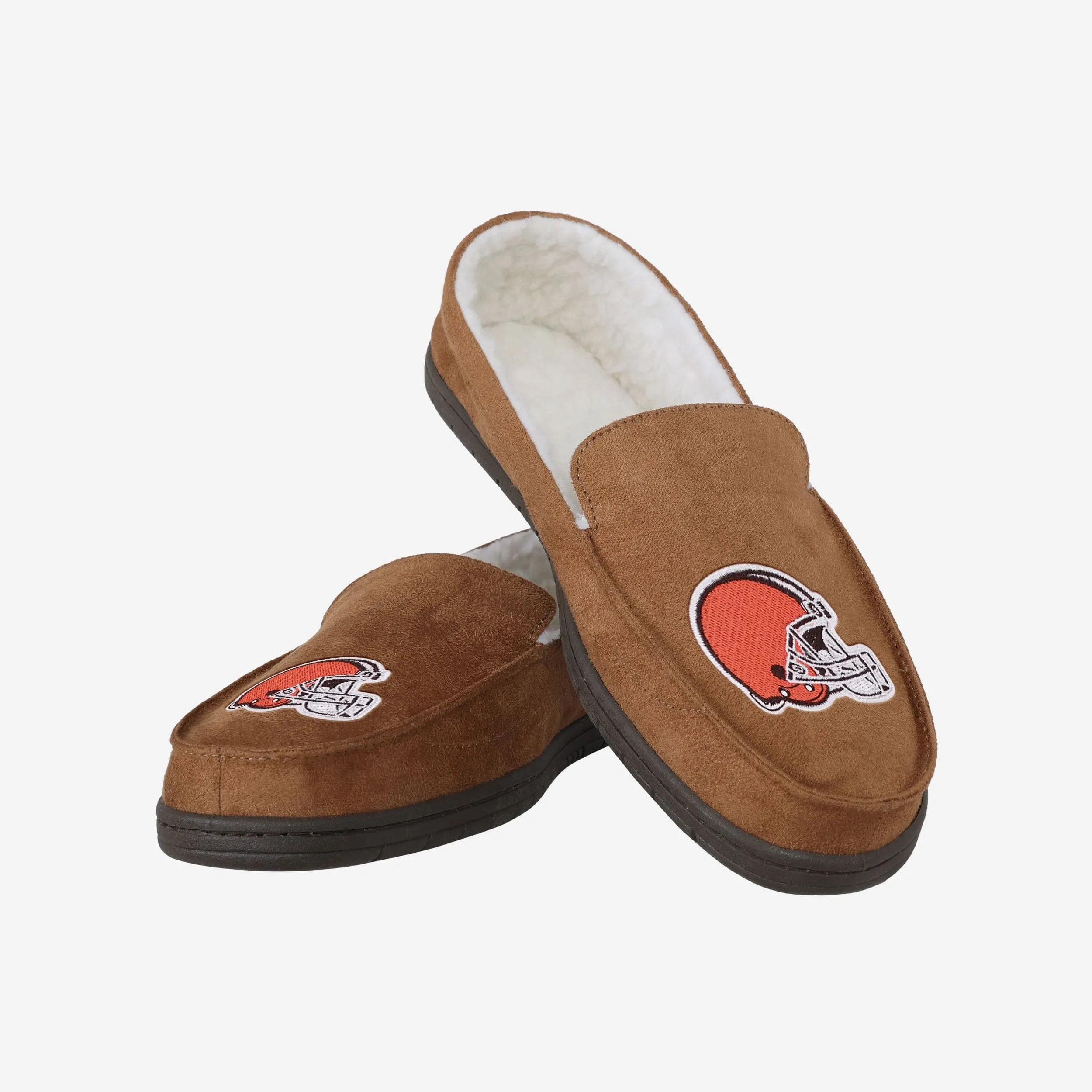 Cleveland Browns Beige Moccasin Slipper