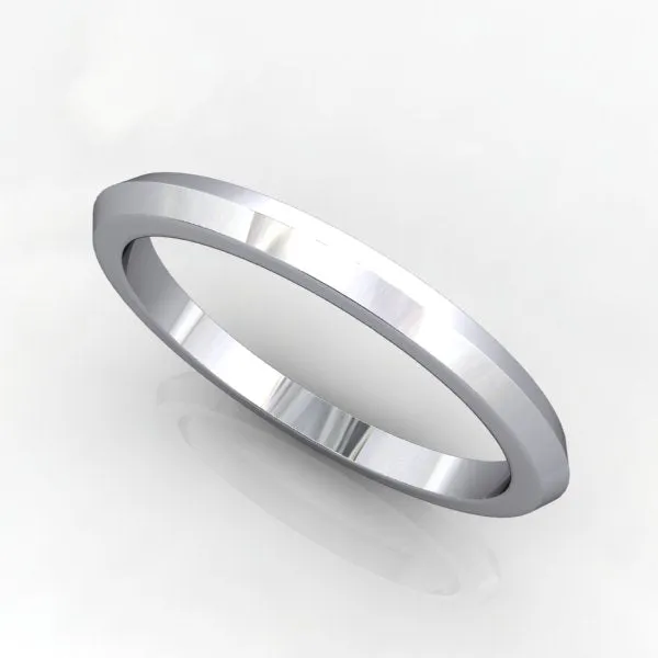 Comfort Fit Knife Edge Wedding Band 2mm