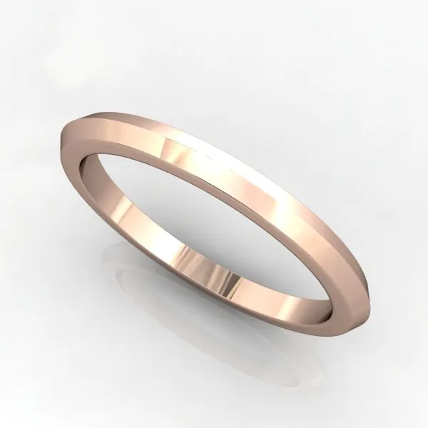 Comfort Fit Knife Edge Wedding Band 2mm