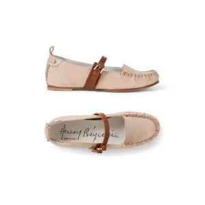 Cut-Out Mocassin Nabuck Resinato with Strap