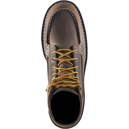 Danner Women's Bull Run 6" Steel Toe Moc Toe Wedge Work Boot - Brown - 15576