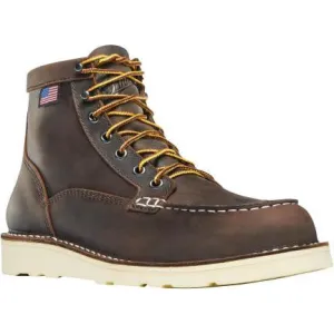 Danner Women's Bull Run 6" Steel Toe Moc Toe Wedge Work Boot - Brown - 15576