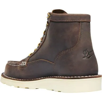Danner Women's Bull Run 6" Steel Toe Moc Toe Wedge Work Boot - Brown - 15576