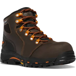 Danner Women's Vicious 4" Plain Toe Waterproof Slip Resistant Work Boot -Brown- 13883