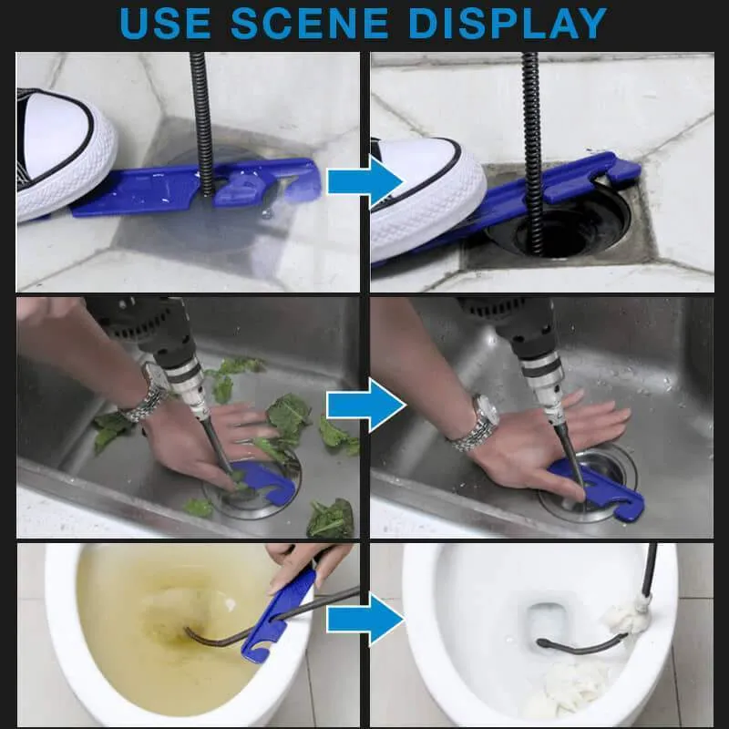 Drain Dredging Drill-Powered Auger Cleaner Spring