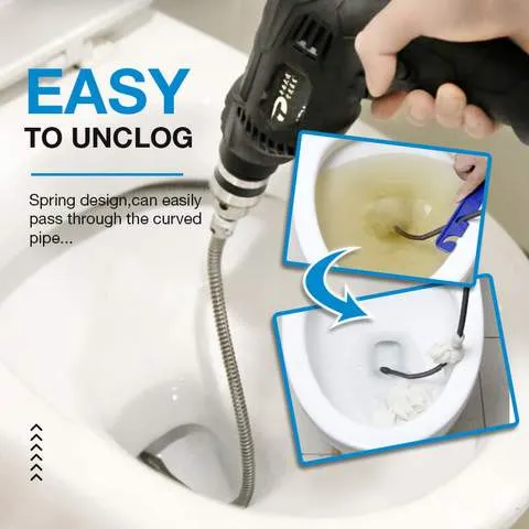 Drain Dredging Drill-Powered Auger Cleaner Spring