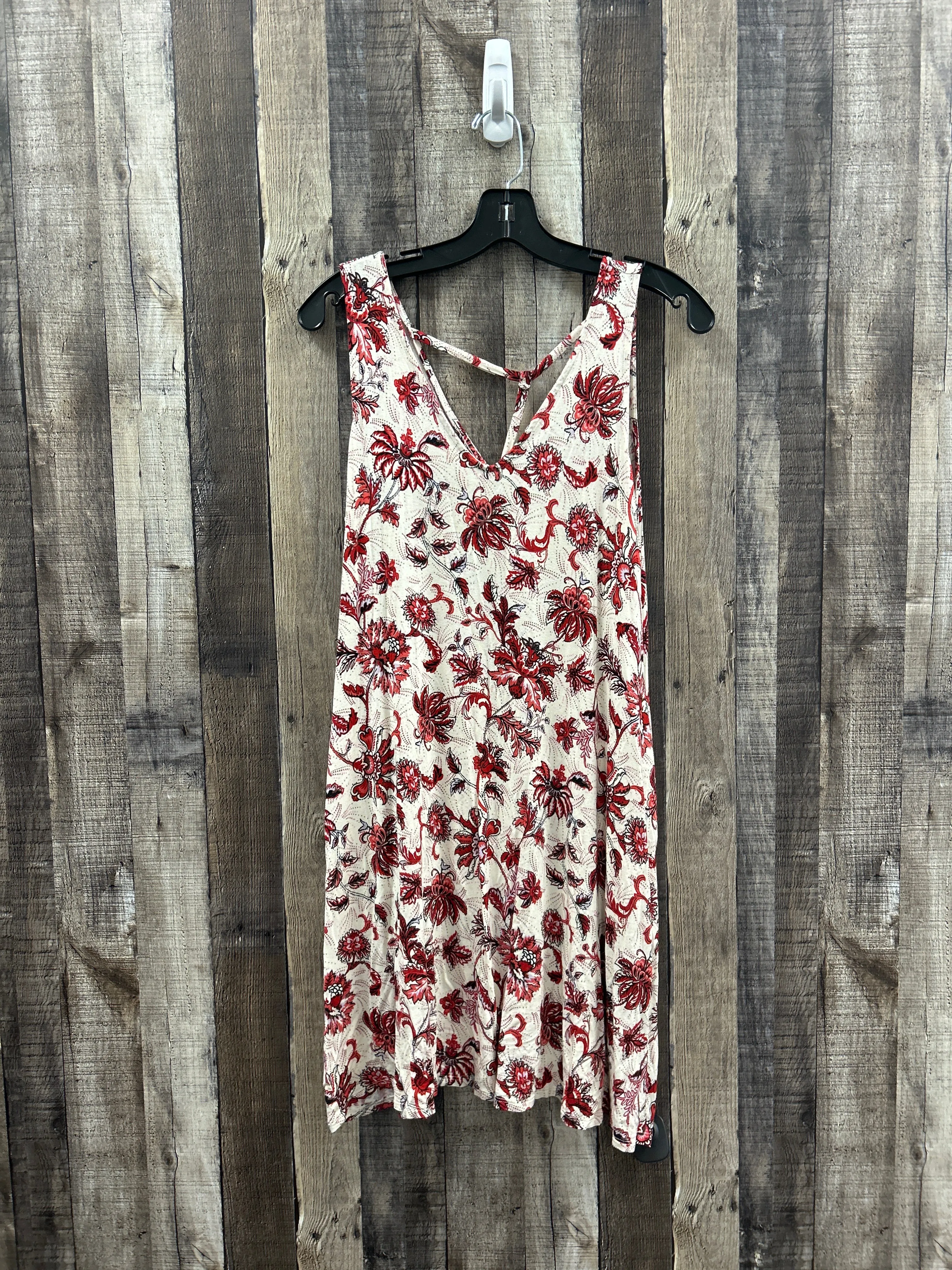 Dress Casual Short By Maurices In Cream & Red, Size: M