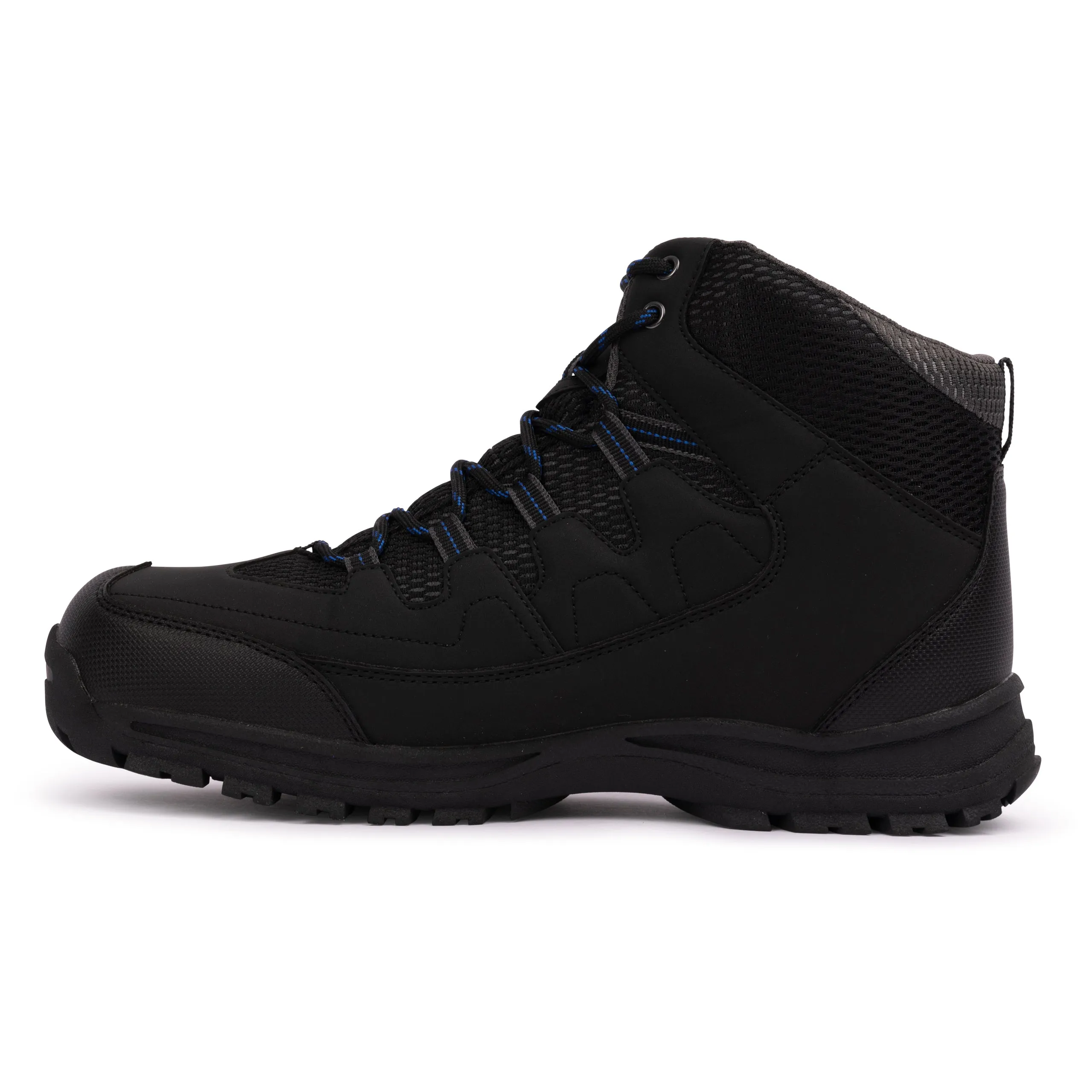 Finley Mens Waterproof Walking Boots in Black Blue