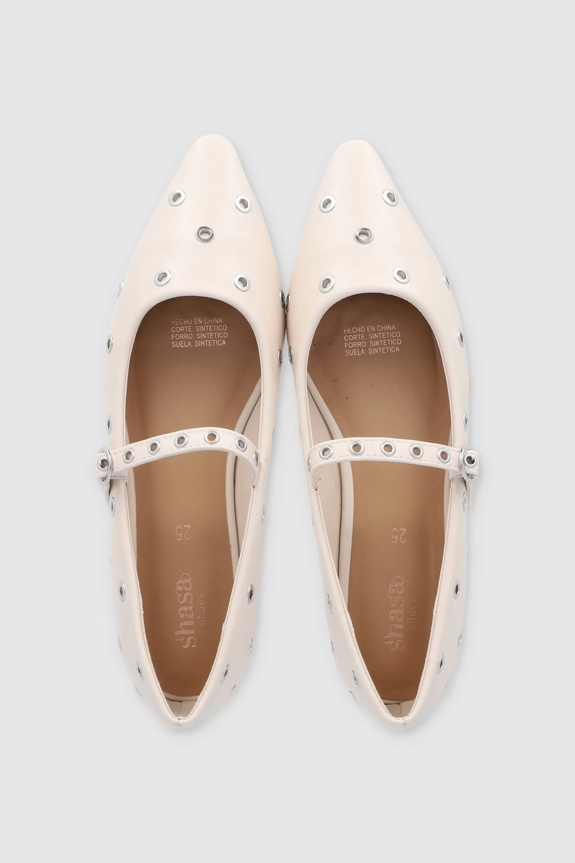 Flat puntal eyelets tira