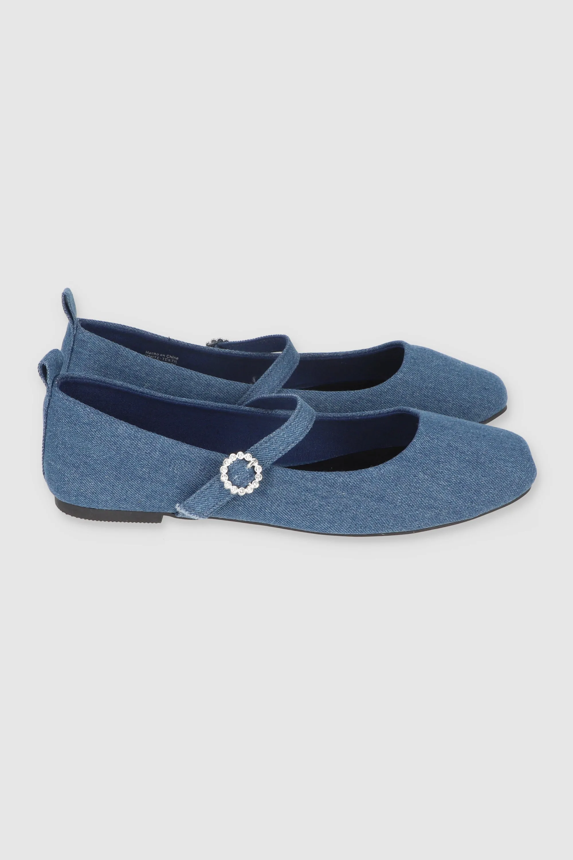 Flats Punta Rebanada Denim